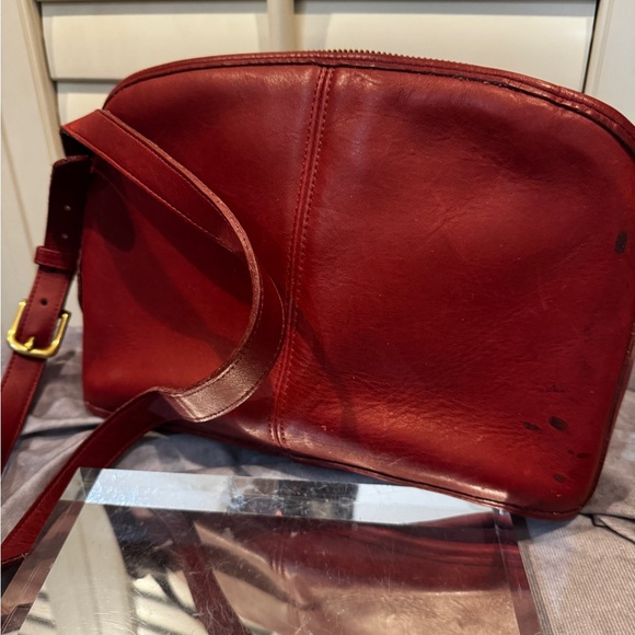 Coach Red Leather Crossbody Bag #9976 - Picture 1 of 5